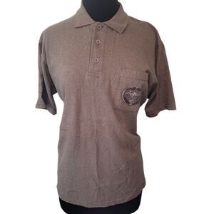 Harley-Davidson Men’s Polo Shirt – Brown – Size M – Made in USA – Y2K – Vintage